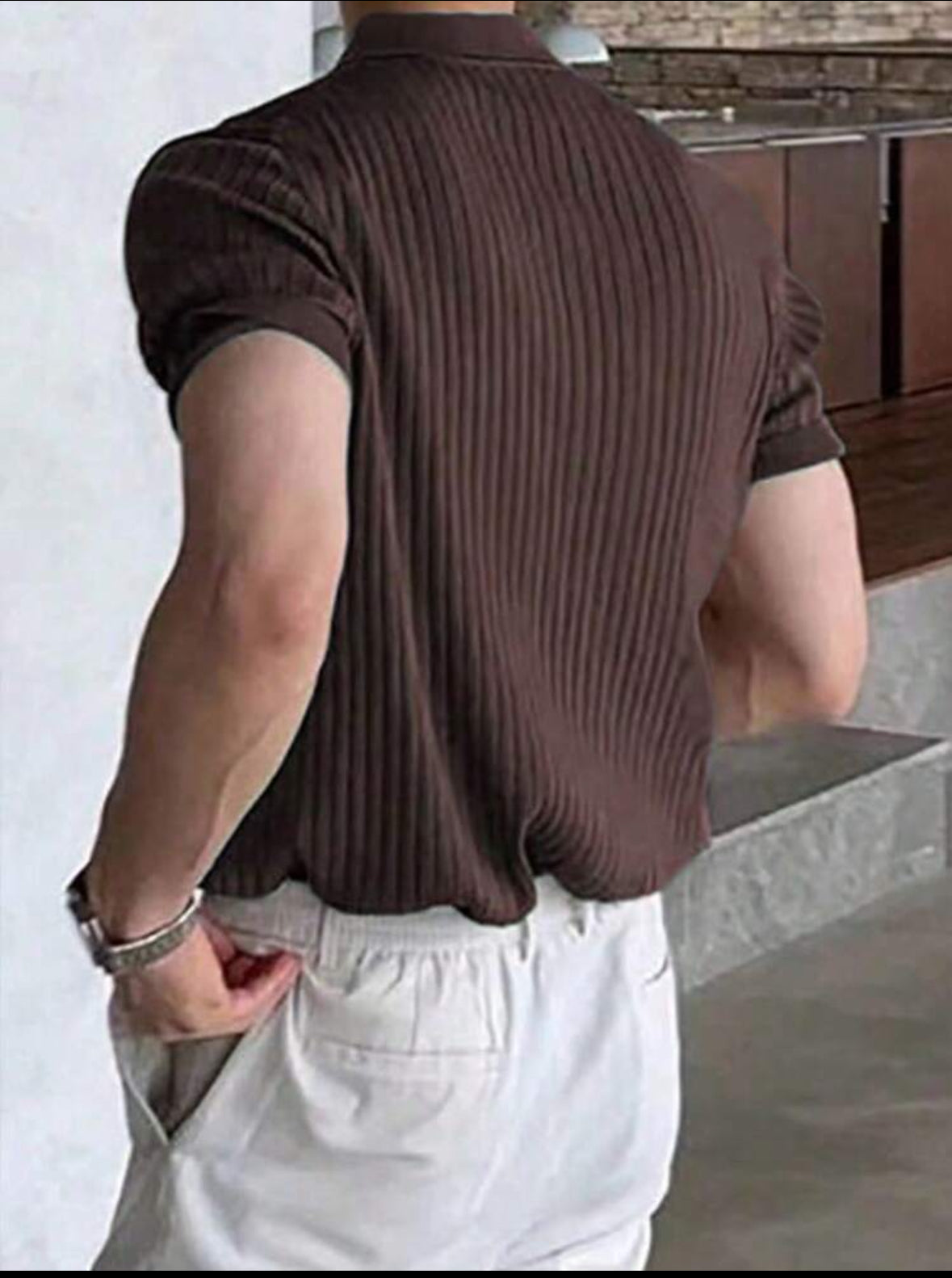 HERITAGE POLO TEE-MOCHA