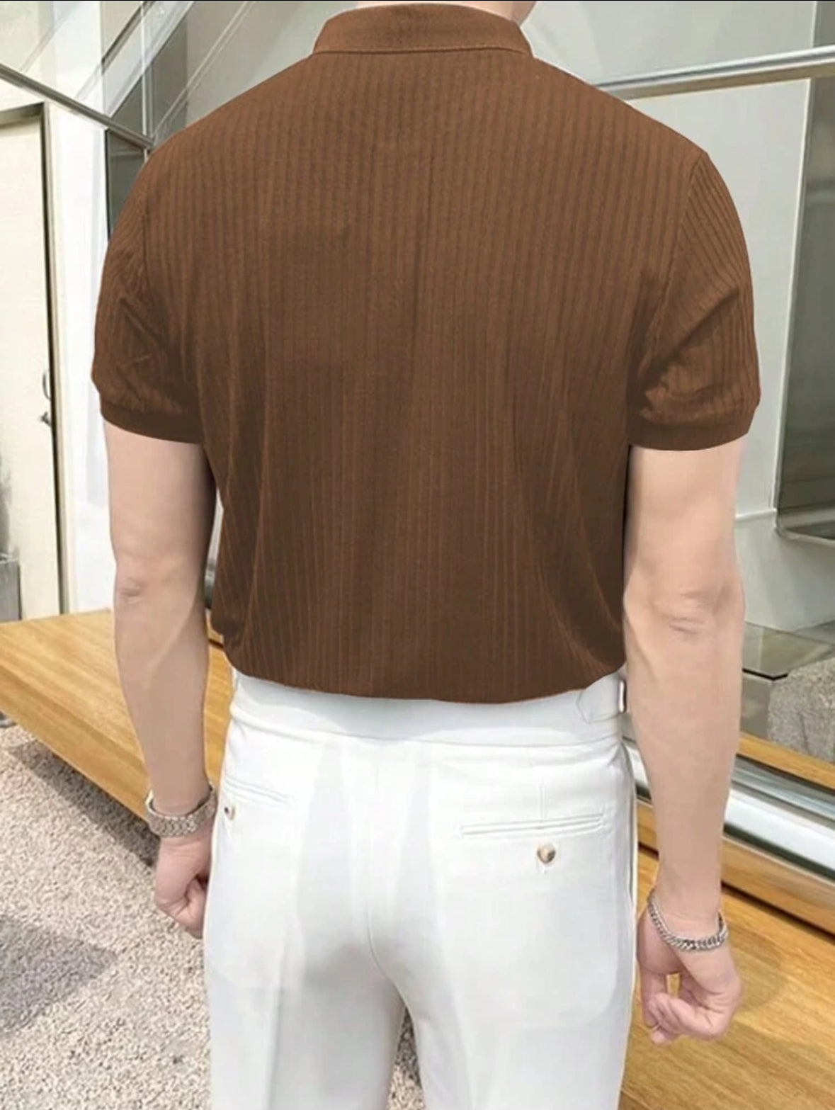 HERITAGE POLO TEE-CAPPUCCINO