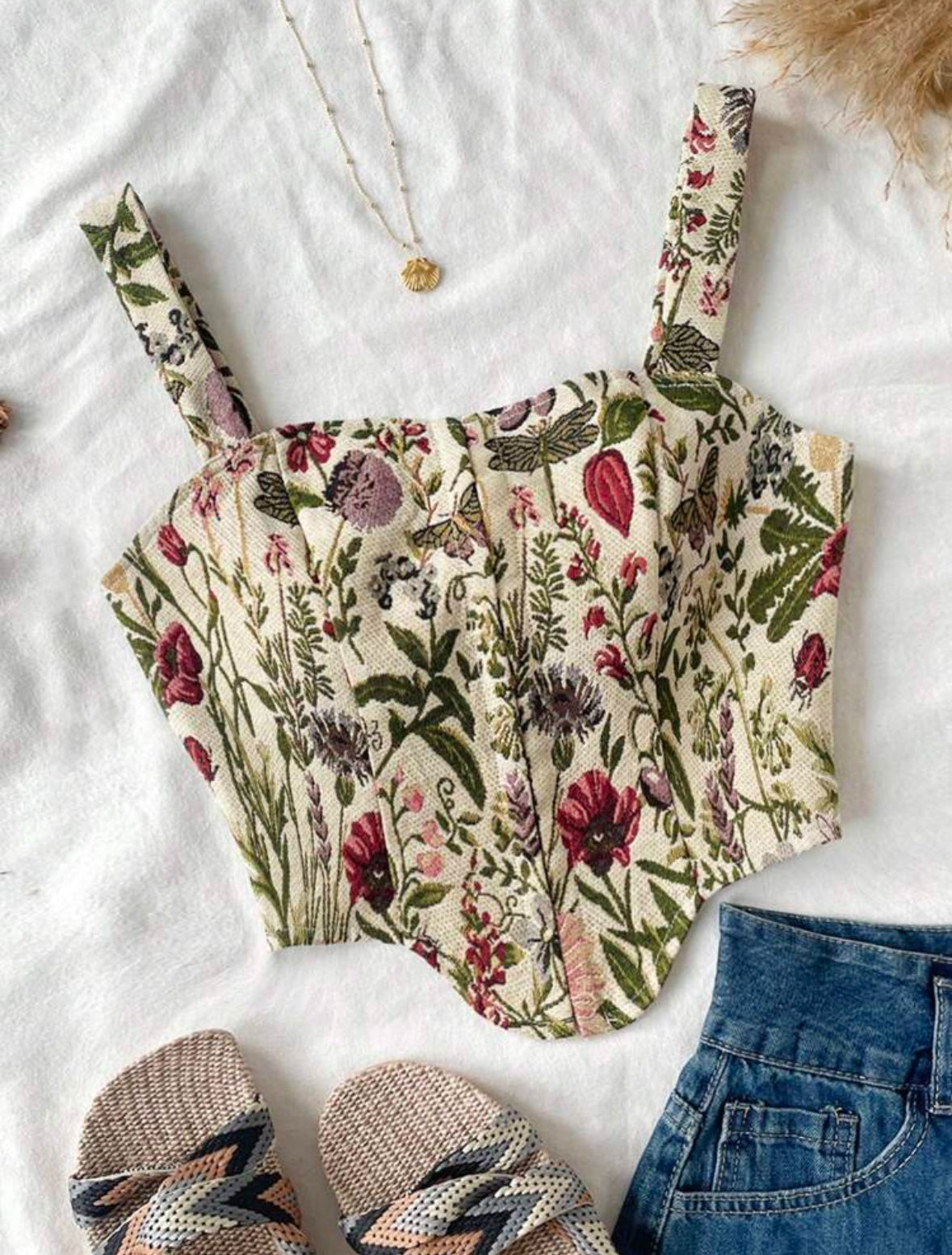 Soleia Women Woven corset top