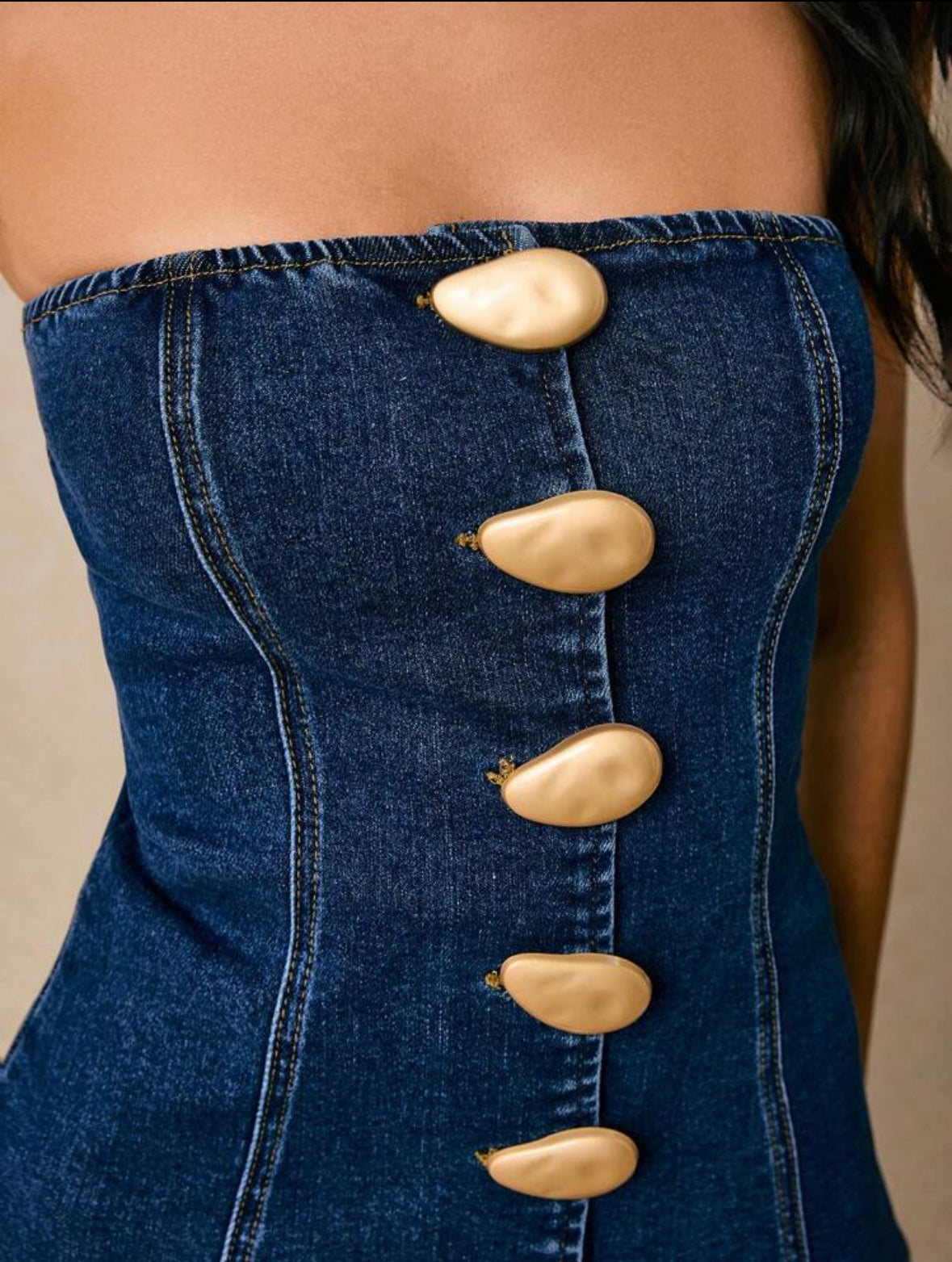 Luz de Denim denim skirt suit