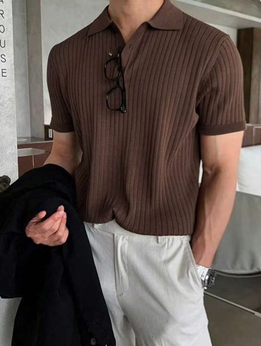 HERITAGE POLO TEE-MOCHA