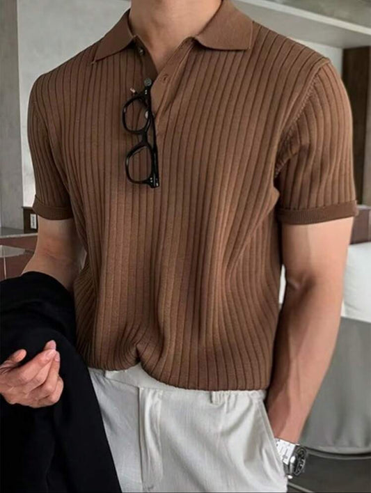 HERITAGE POLO TEE-CAPPUCCINO